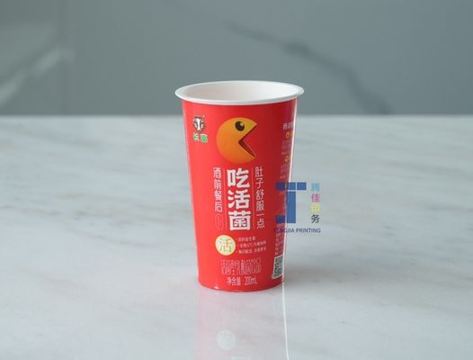 Aanpassing Invorm Etiket Melk Thee Plastic Cup Etiket Geen rimpels