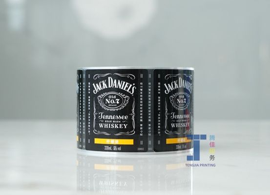 Permanente kleefstof Gepersonaliseerd wijnsticker label Spirit flessen Etiketten in rollen