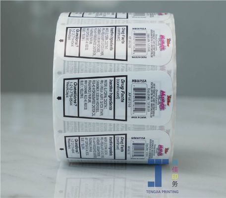 Offset gedrukte opprinte stickers etiketten rollen verpakking afgedrukte naamplaten etiketten