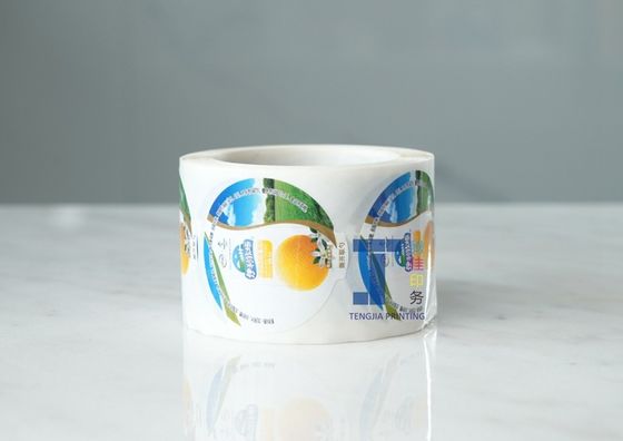 OEM voedselveiligheid zegel stickers UV coating oppervlak Finish Sticky Label Roll