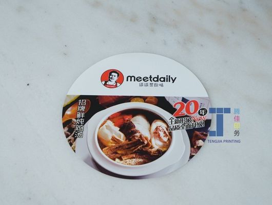 Grote ronde offset gedrukte voedselstickers voor restaurantverpakkingen