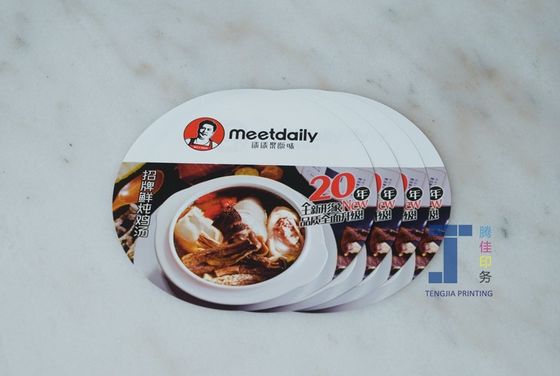 Grote ronde offset gedrukte voedselstickers voor restaurantverpakkingen