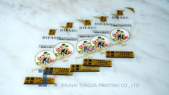 Pantone kleur UV coating Cosmetische fles sticker voor decoratie Vierkante rechthoek
