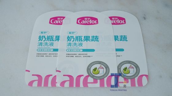CMYK Kleur Cosmetische fles Sticker Permanente kleeflabels UV-gecoat