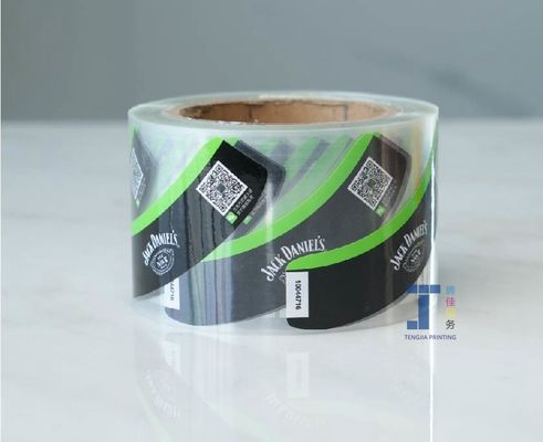 Waterbestendig gedrukt transparant etiket met afneembare lijm