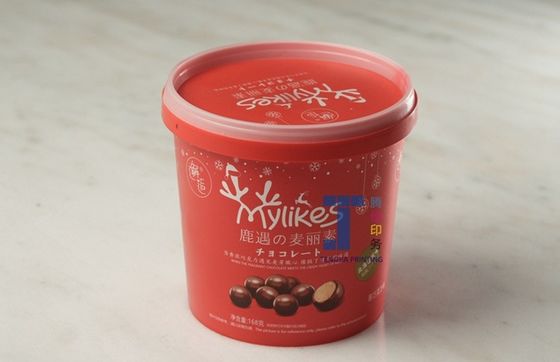 Ovale vorm in het gieten van etiket met glanzende oppervlakte afwerking en zijde drukwerk